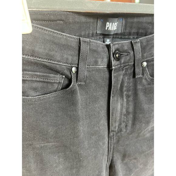 Paige Denim Black Stretch High Rise Ankle Skinny Jeans - Picture 2 of 8